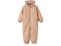 Lil Atelier rugby tan floral snowsuit